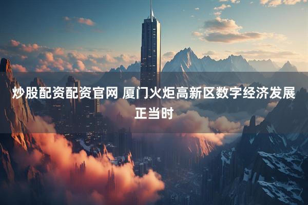 炒股配资配资官网 厦门火炬高新区数字经济发展正当时